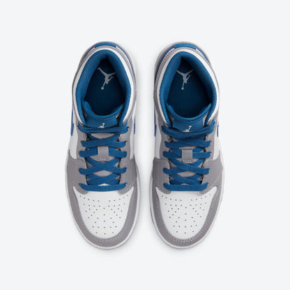 Men's Air Jordan 1 Mid 'True Blue' Shoes
