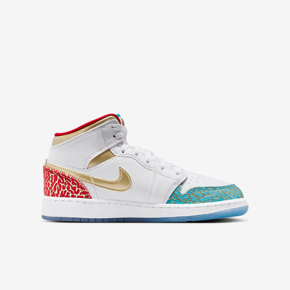 Men's Air Jordan 1 Mid 'UNC to Chicago' Shoes
