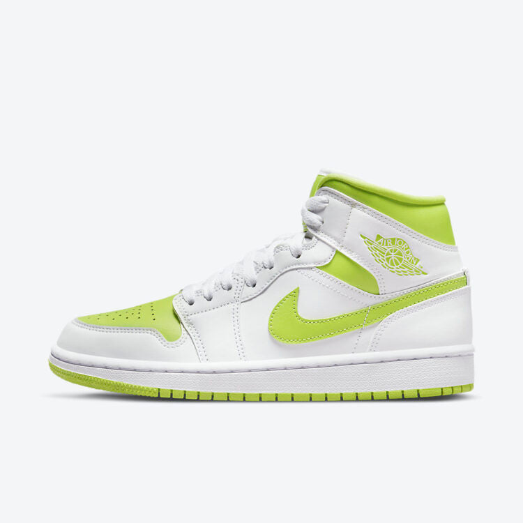 Men's Air Jordan 1 Mid 'White Lime' Shoes