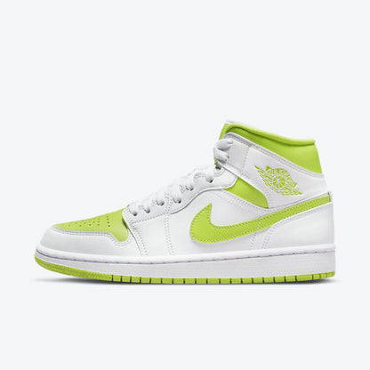 Men's Air Jordan 1 Mid 'White Lime' Shoes