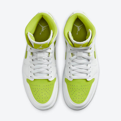 Men's Air Jordan 1 Mid 'White Lime' Shoes