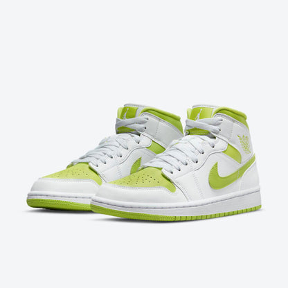Men's Air Jordan 1 Mid 'White Lime' Shoes