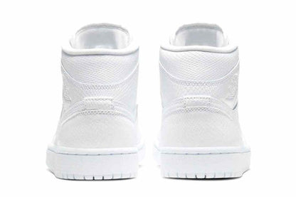 Men's Air Jordan 1 Mid 'White Snakeskin' Shoes