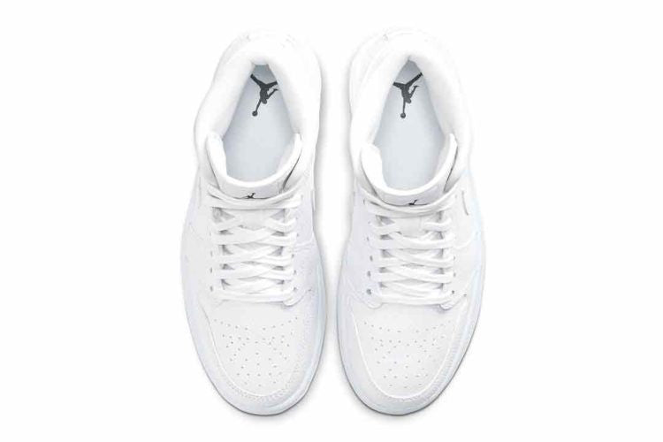 Men's Air Jordan 1 Mid 'White Snakeskin' Shoes