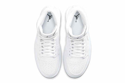Men's Air Jordan 1 Mid 'White Snakeskin' Shoes