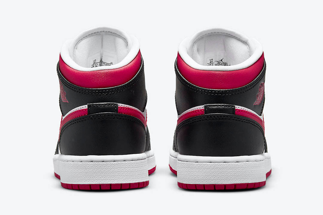 Men's Air Jordan 1 Mid 'White, Black, and Red' Shoes