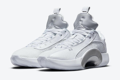 Men's Air Jordan 35 Metallic White Shoes