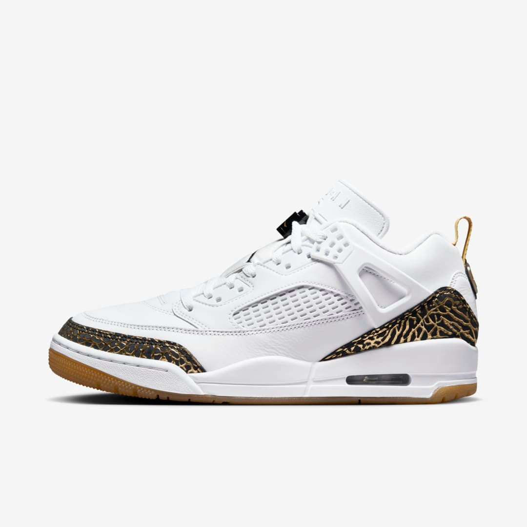 Men's Jordan Spizike Low White Metallic Gold Shoes