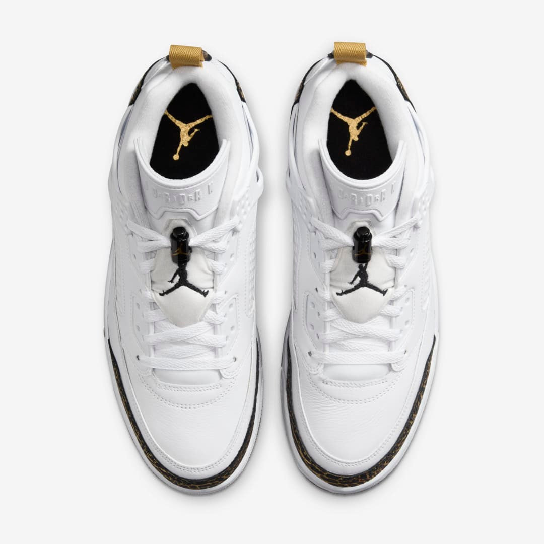 Men's Jordan Spizike Low White Metallic Gold Shoes