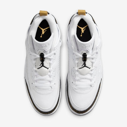 Men's Jordan Spizike Low White Metallic Gold Shoes