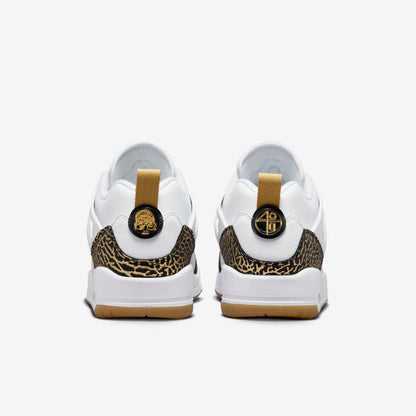 Men's Jordan Spizike Low White Metallic Gold Shoes