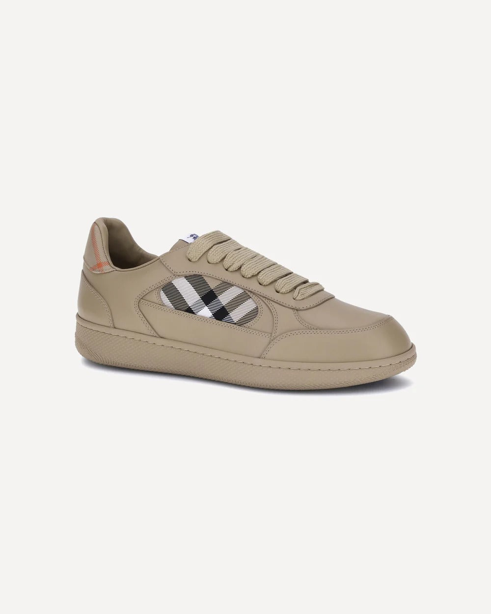 Men’s Burberry Leather Check Terrace Beige Sneakers