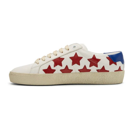 Men's Saint Laurent Court Classic SL06 Red Stars Sneakers