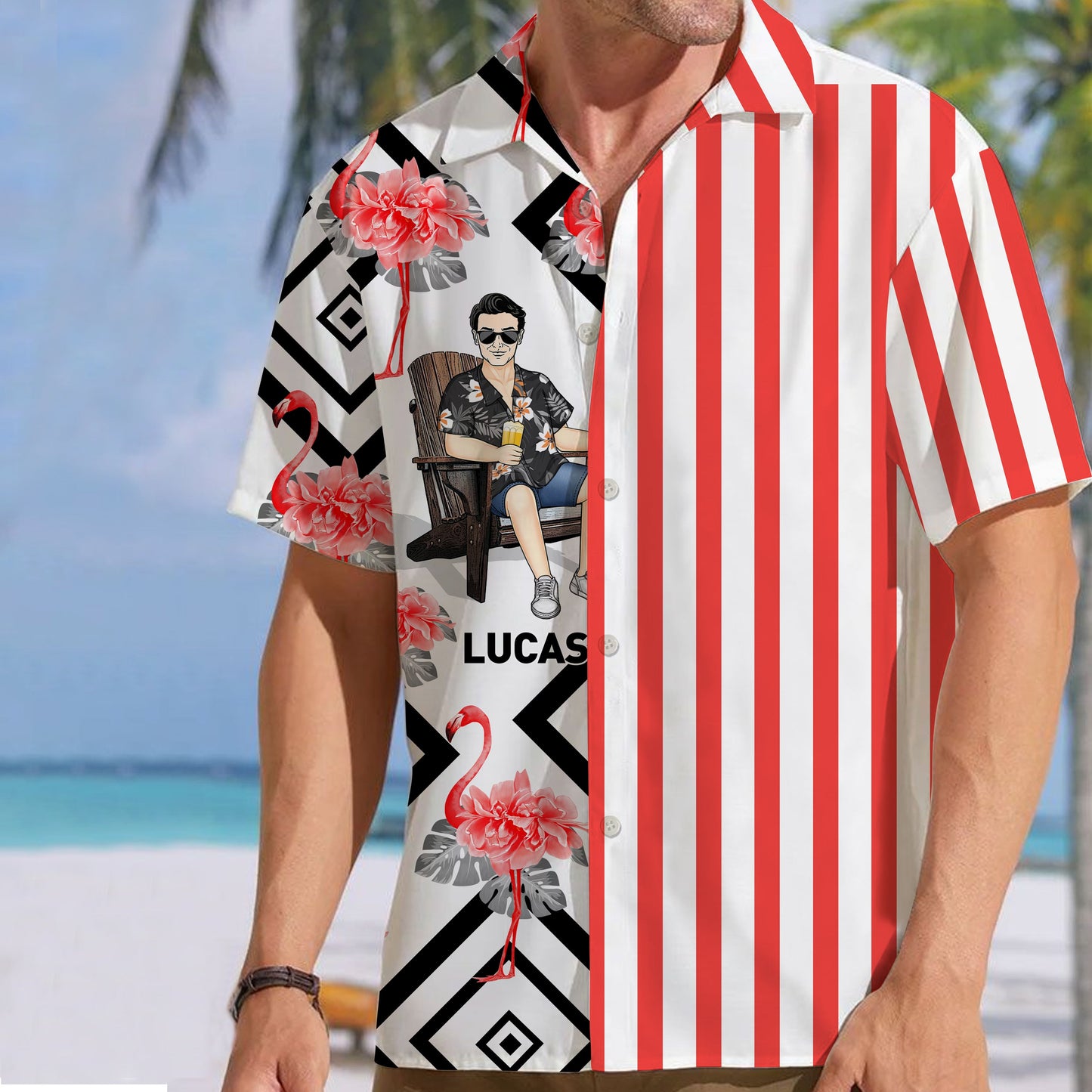 Cool Man Summer Hawaii Cool Customization- Personalized Customized Hawaiian shirt - Summer Hawaiian shirt
