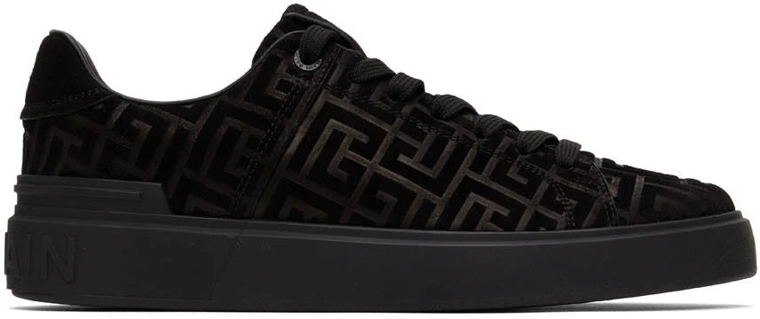 Men's Balmain B-Court Jacquard Black Sneaker