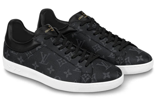 Men's Louis Vuitton Luxembourg Trainer Black Logo Monogram Sneakers