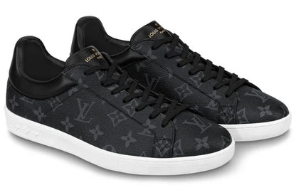 Men's Louis Vuitton Luxembourg Trainer Black Logo Monogram Sneakers