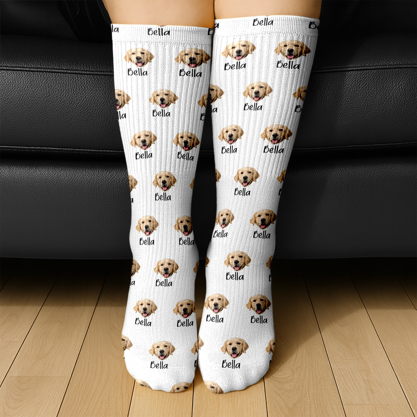 Custom Pet Portrait Socks ? Personalized Dog/Cat/Person Photo & Name Gift