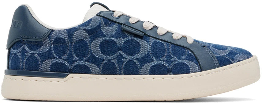 Men's Coach Clip Low-Top Skateboard Blue Lowline Sneakers