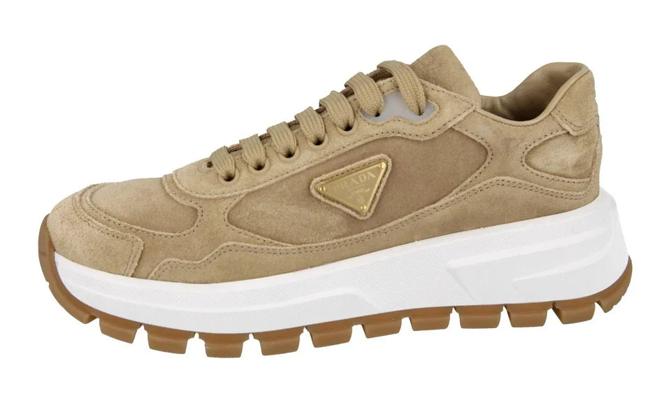 Men's Prada Montecarlo Re-Edition 2005 Leather Beige Sneakers