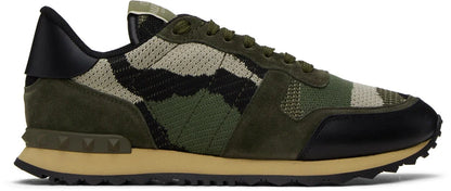 Men's Valentino Garavani Rockrunner Olive Beige Sneakers
