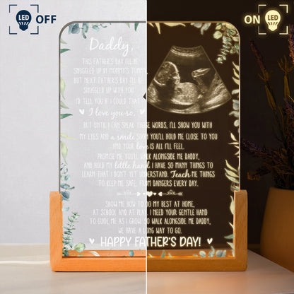 1st Father's Day Gifts, Soon To Be Dad Gift From The Bump I'll Be Snuggled Up - Personalized Night Light