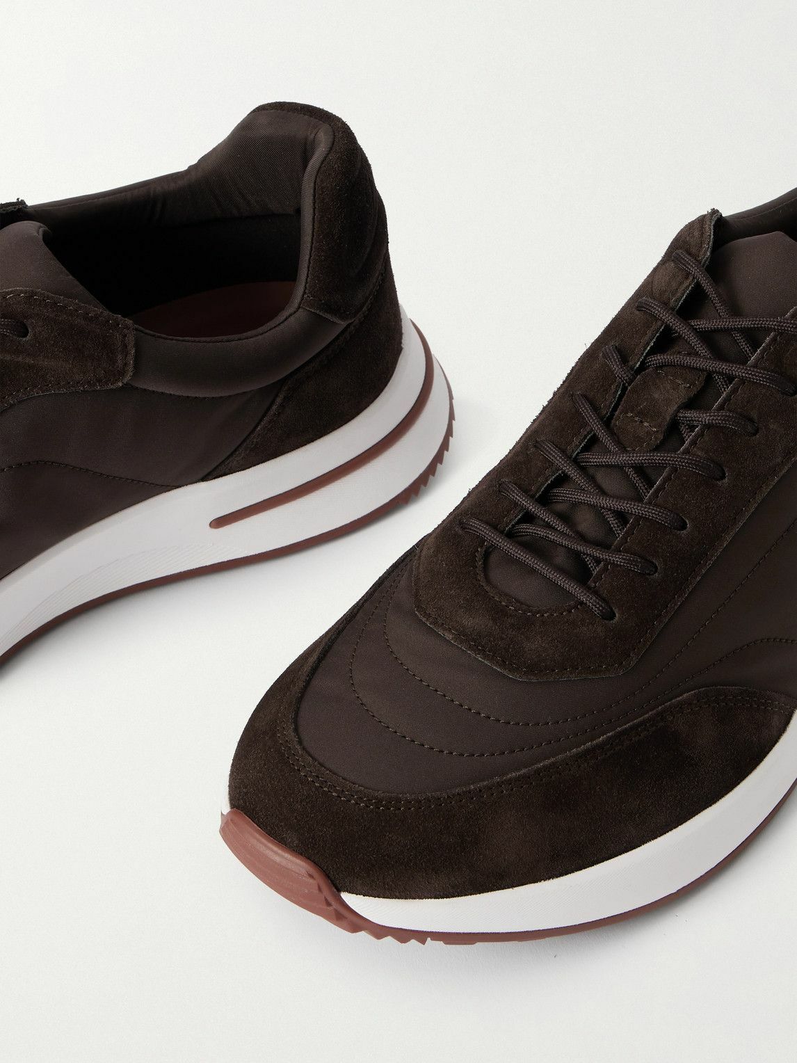 Men's Clothbase Loro Piana Brown Sneakers