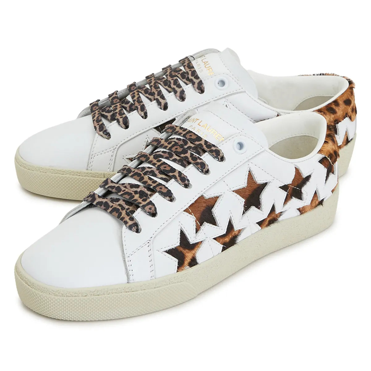 Men's Saint Laurent Court Classic SL06 Leopard Sneakers