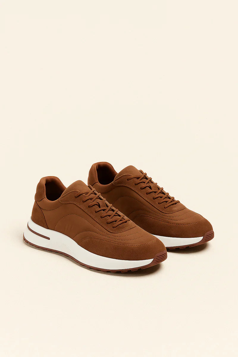 Men's Loro Piana Weekend Walk Orange Sneakers