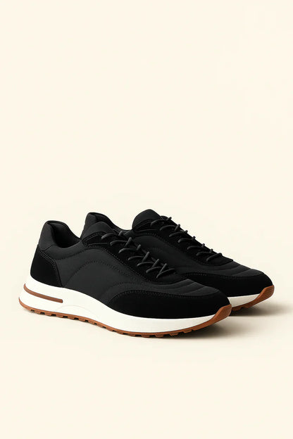 Men's Loro Piana Weekend Walk Black Sneakers
