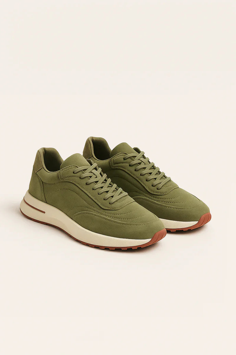 Men's Loro Piana Weekend Walk Green Sneakers