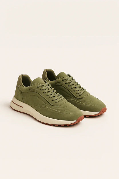 Men's Loro Piana Weekend Walk Green Sneakers