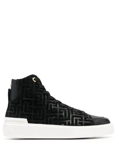 Men's Balmain B-court High-Top Black Sneaker