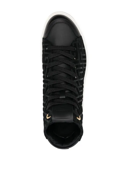 Men's Balmain B-court High-Top Black Sneaker
