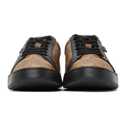 Men's Coach Clip Low-Top Skateboard Brown Sneakers