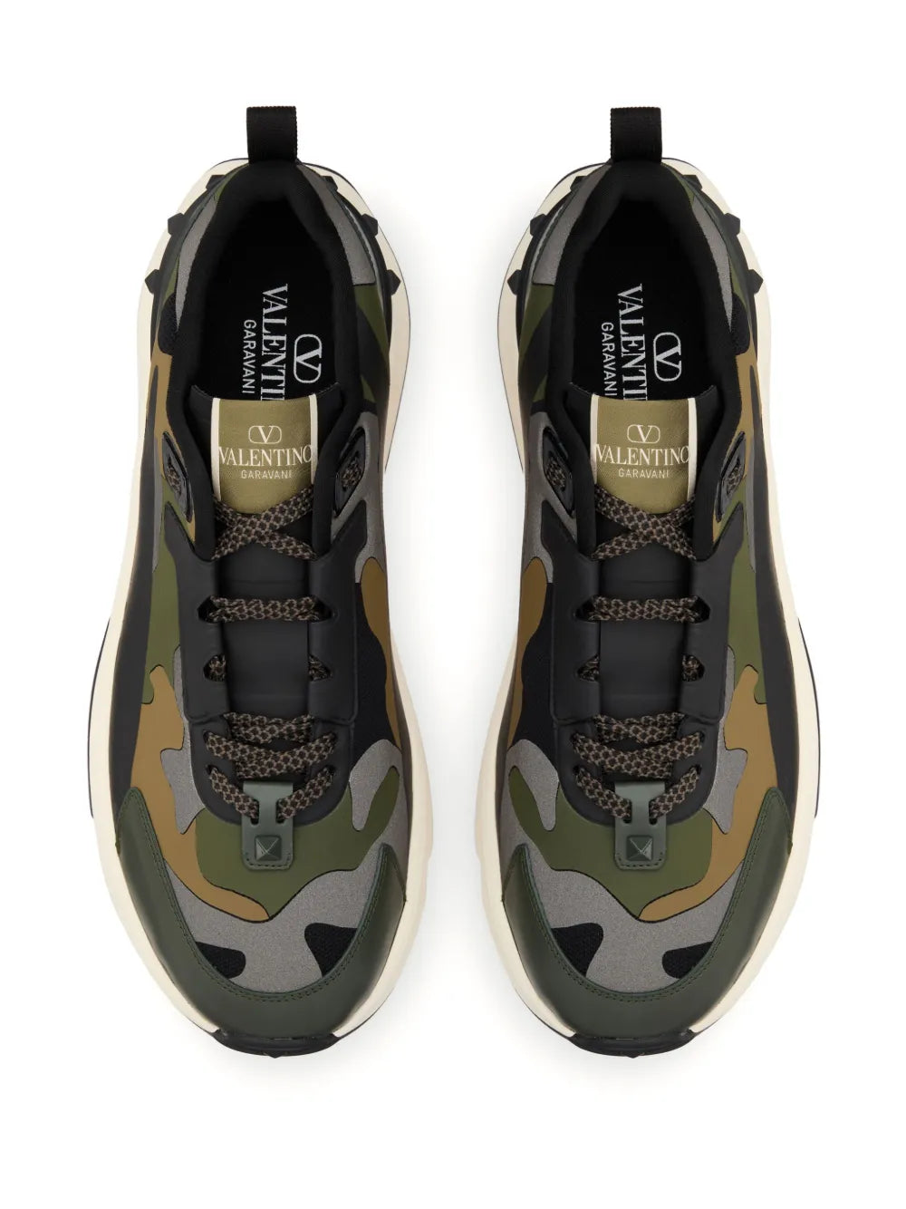 Men's Valentino Garavani Baskets True Act Khaki Multicolor Sneakers