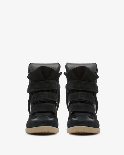 Men's Isabel Marant Bekett Hidden Wedge High Top Black Sneakers