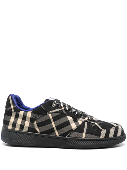 Men’s Burberry Check Terrace Noir Beige Bleu Sneakers
