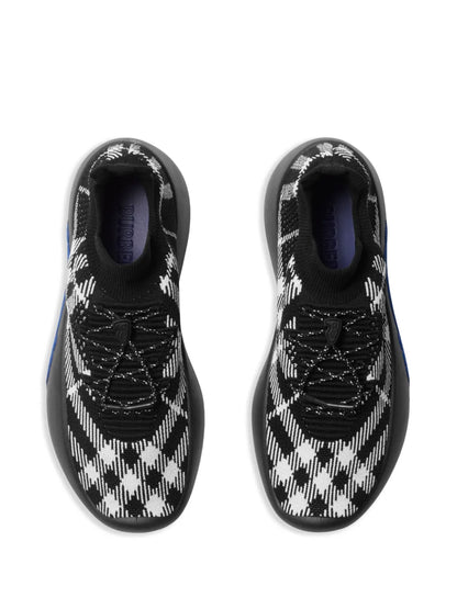Men’s Burberry burbery Neptune Check Knit Black Sneaker
