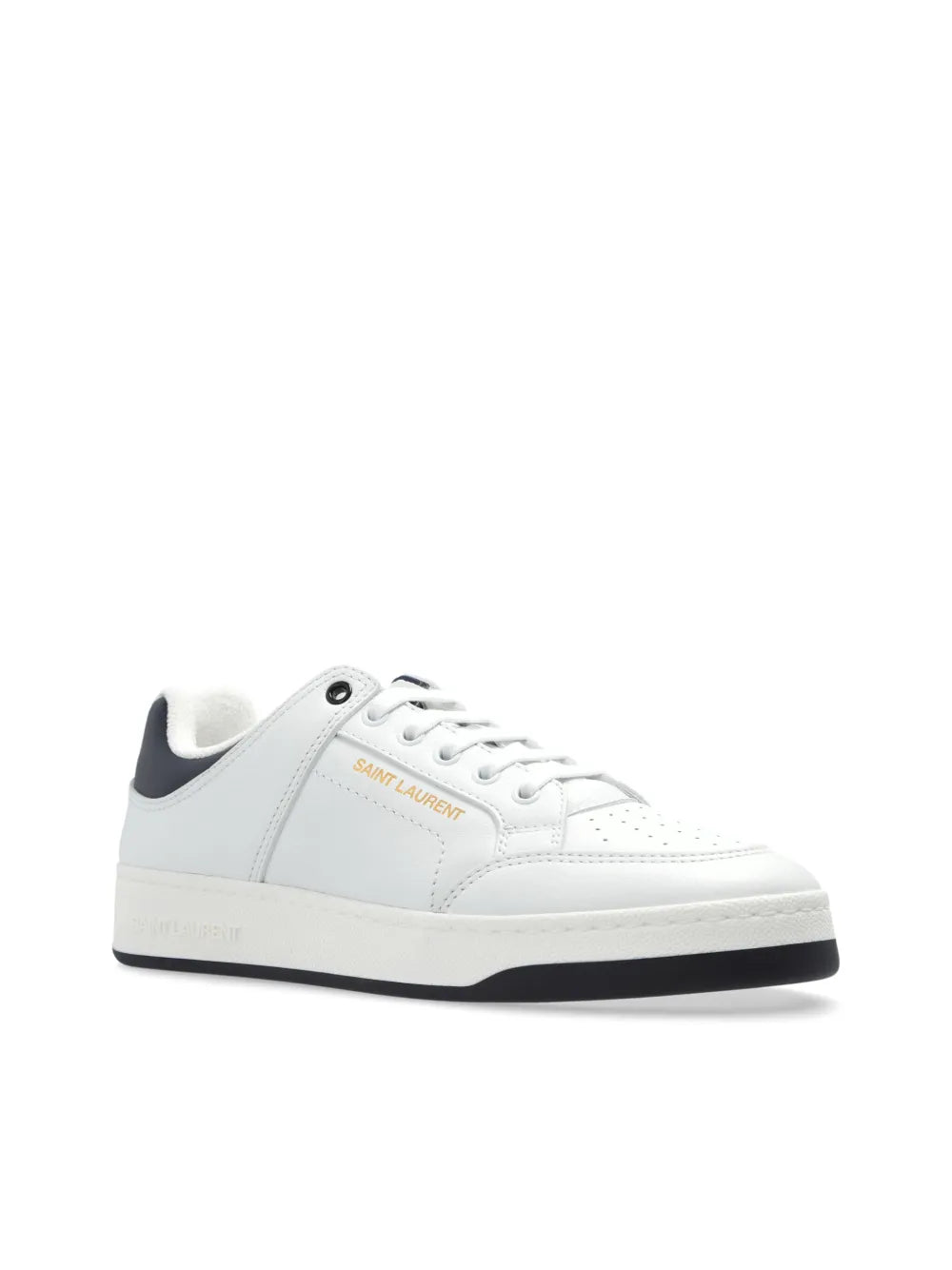 Men's Saint Laurent Low Top White  Black Sneakers