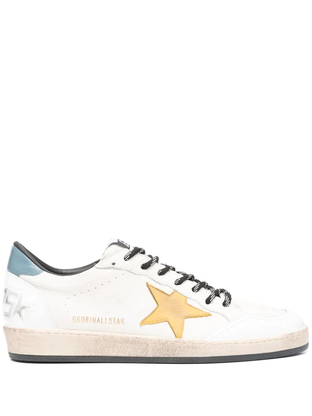 Men's Golden Goose Ball Star Gold Laminated Star Sneakers