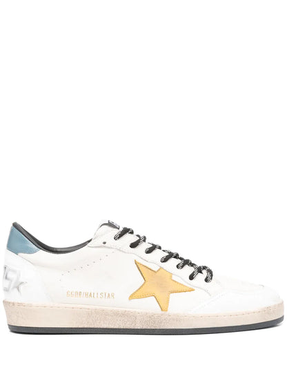 Men's Golden Goose Ball Star Gold Laminated Star Sneakers