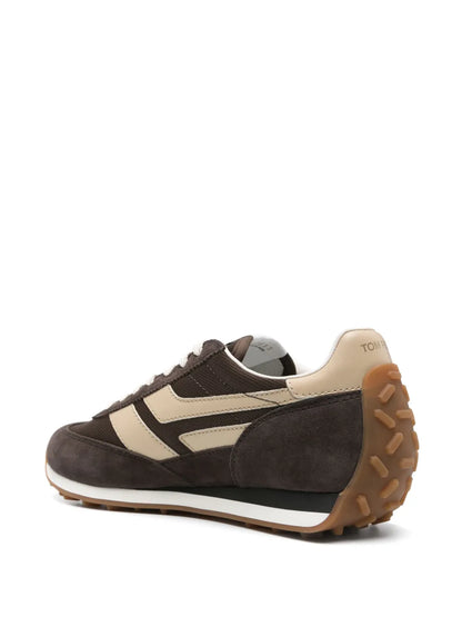 Men's Tom Ford Mick Panelled Cedar Brown Sneakers