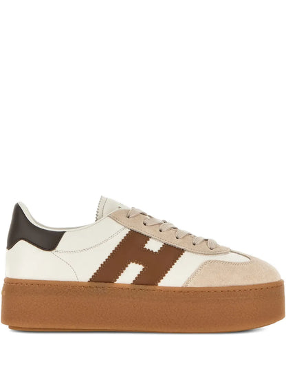 Men's Hogan Cool Suede Platform Beige Sneakers