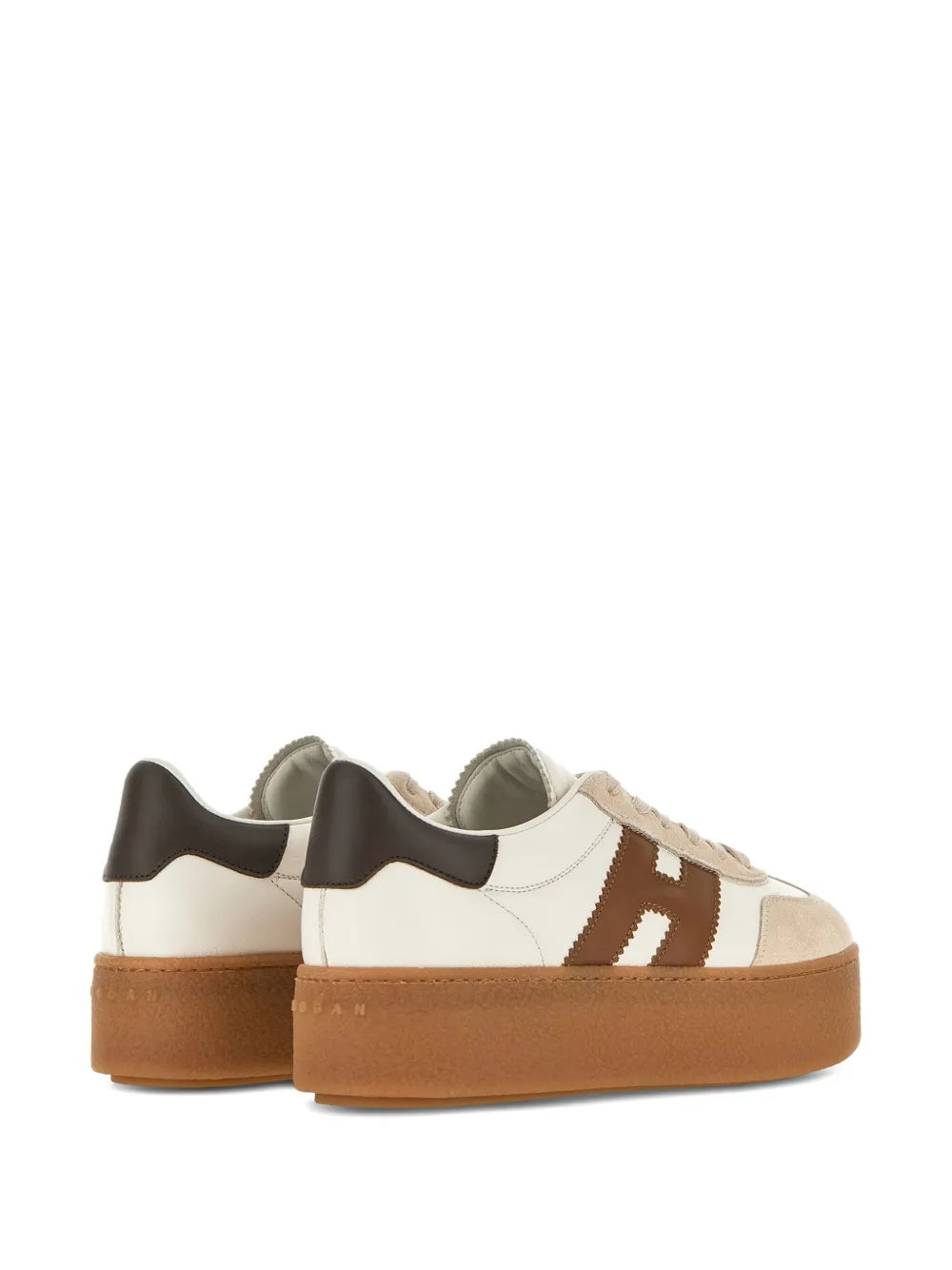 Men's Hogan Cool Suede Platform Beige Sneakers
