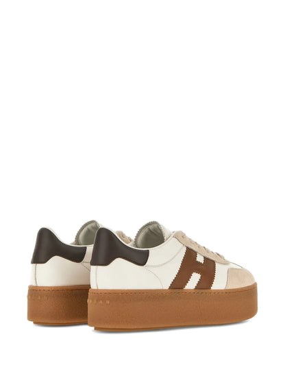 Men's Hogan Cool Suede Platform Beige Sneakers