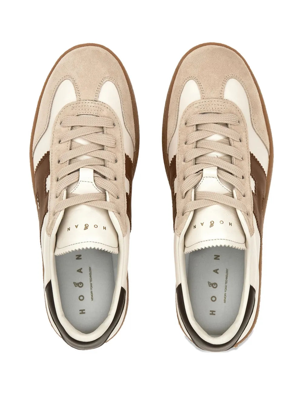 Men's Hogan Cool Suede Platform Beige Sneakers