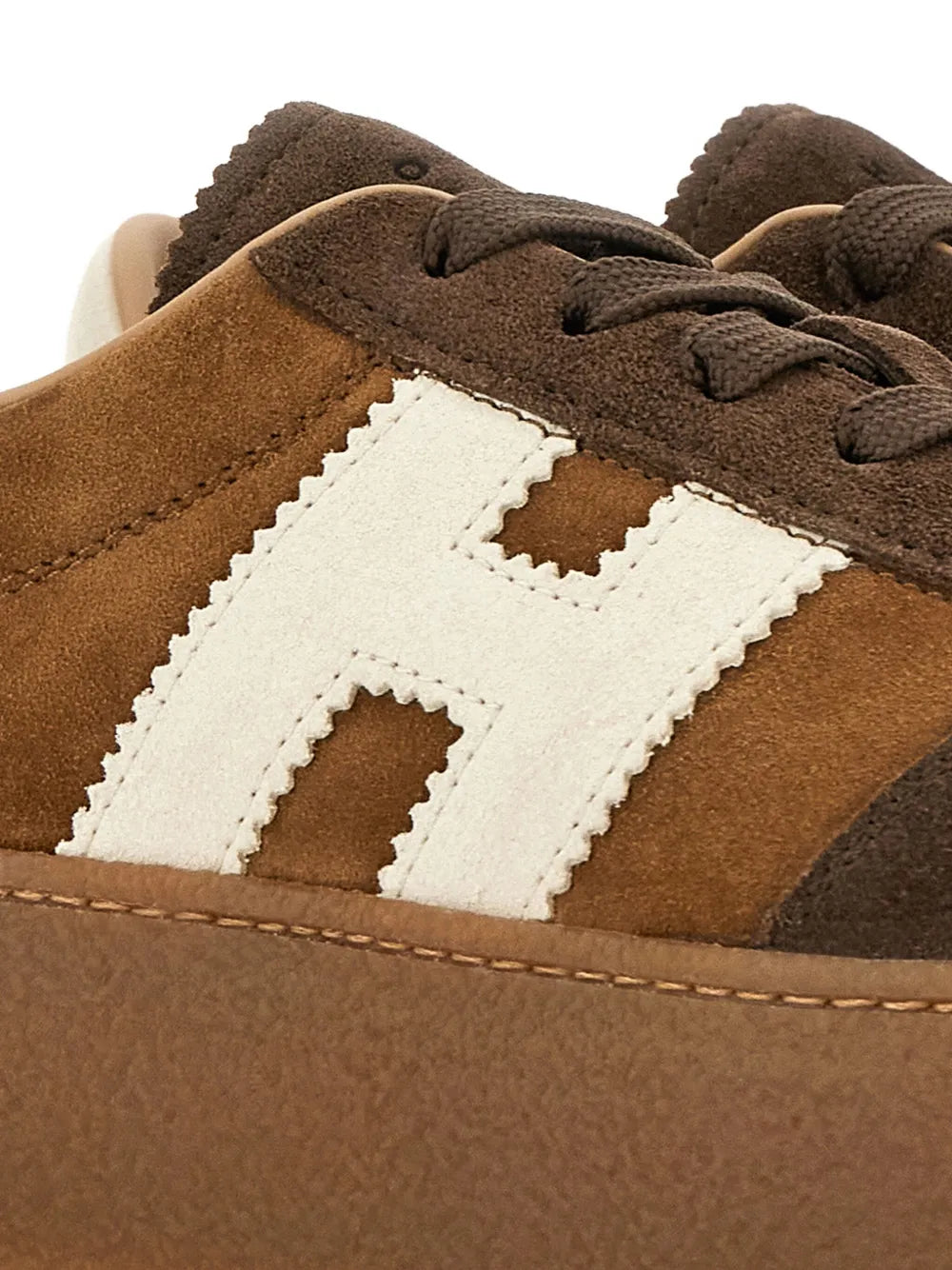 Men's Hogan Cool Suede Platform Brown Sneakers