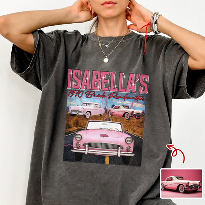 Custom Photo Classic Car Portrait Retro Style Comfort Shirt