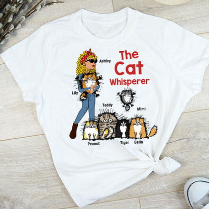 The Cat Whisperer Woman and Funny Cat Personalized Shirt